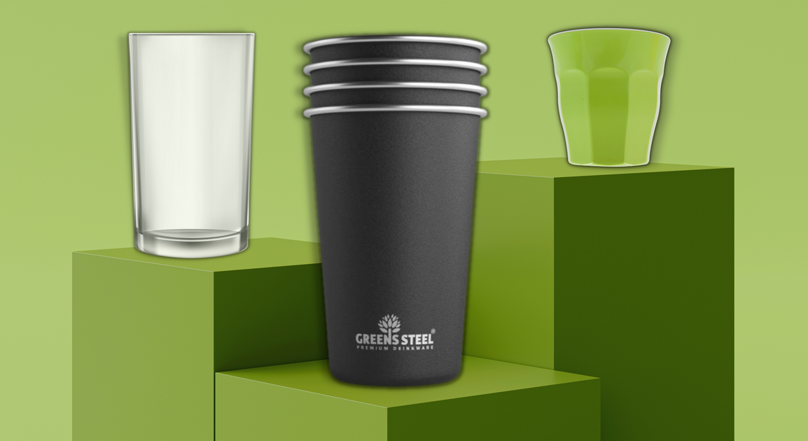 Save on Plastic, Green, Drinkware