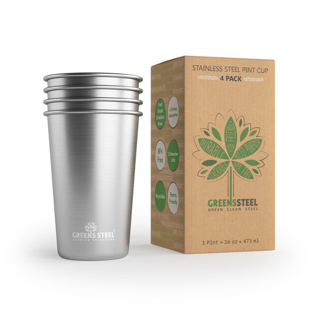 4 Pack 16oz Stainless Steel Tumblers