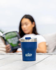 BEAST Stainless Steel Double Wall Insulated Tumbler With Straws, 10 oz, royal blue