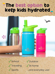 Stainless Steel Double Wall Insulated Kids Bottle - 12 oz, common