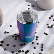 BEAST Stainless Steel Double Wall Insulated Tumbler With Straws, 10 oz rainbow