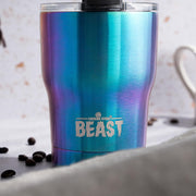 BEAST Stainless Steel Double Wall Insulated Tumbler With Straws, 10 oz rainbow