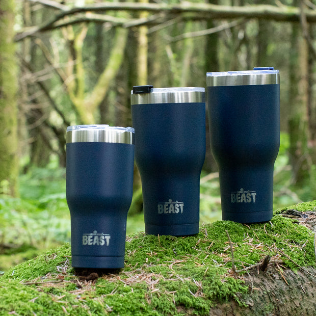 Reusable Stainless Steel Double Insulated Coffee Tumbler With Straw - Greens Steel - 20 oz - Royal Blue