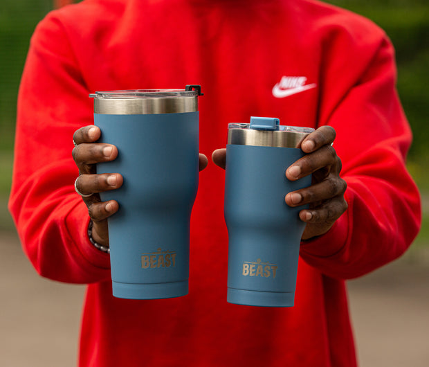 Reusable Stainless Steel Double Insulated Coffee Tumbler With Straw - Greens Steel - 20 oz - Stormy Sky