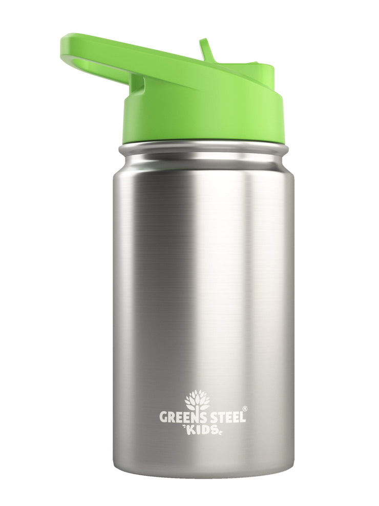 New Leaf Green - Cute Insulated Steel Water Bottle