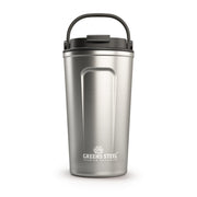 Reusable Coffee Cup with Lid and Handle - Stainless Steel Insulated Coffee Mug for Hot & Cold Drinks - Ideal Travel Mugs - 100% Leak-Proof Tumbler - 12oz & 16oz