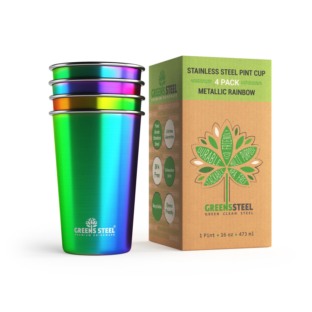 rainbow stainless steel cups