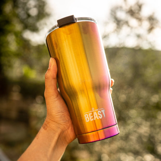 Reusable Stainless Steel Double Insulated Coffee Tumbler With Straw - Greens Steel