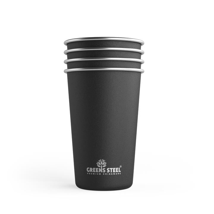 1 oz stainless steel cup Greens Steel #1 Premium Stainless Steel Cups 16 oz/ 475ml Pint Cup Tumbler (4 Pack) Premium Metal Cups