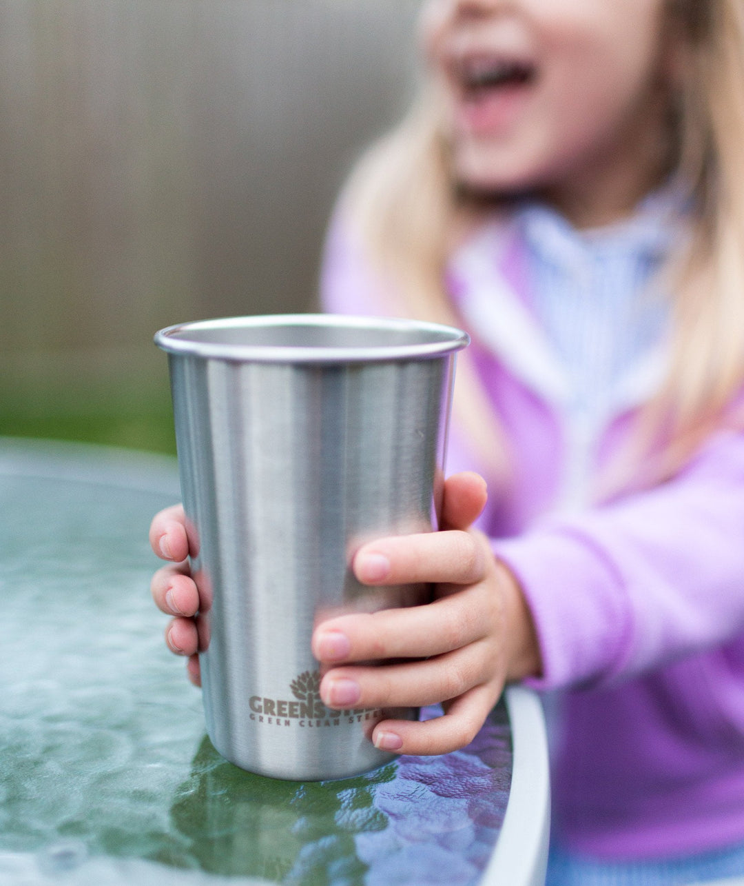 10oz stainless steel cups Greens Steel #1 Premium Stainless Steel Cups 16 oz/ 475ml Pint Cup Tumbler (4 Pack) Premium Metal Cups