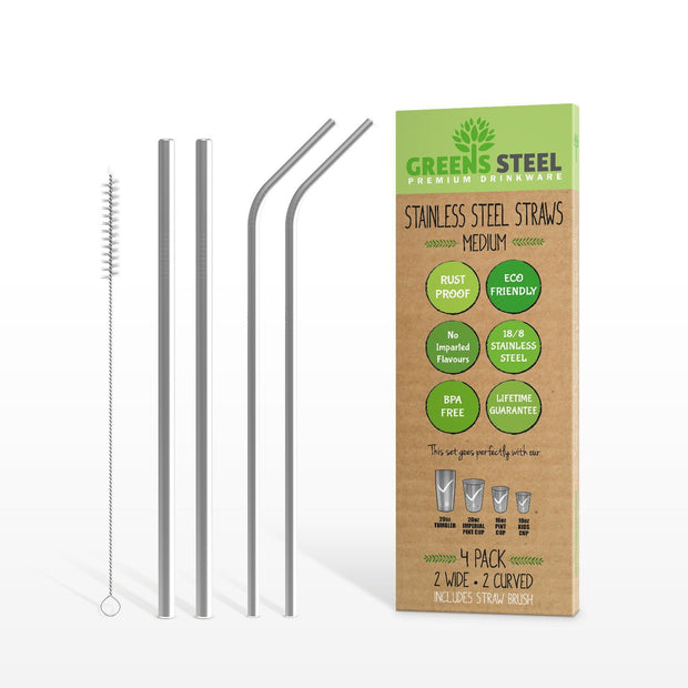 Reusable Metal Straws - Little Green