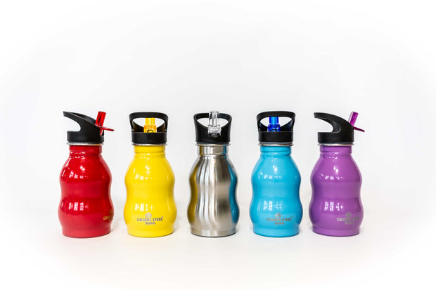 12 oz Reusable Kids Stainless Steel Water Bottle - Greens Steel