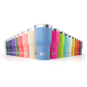 Reusable Stainless Steel Double Insulated Coffee Tumbler With Straw - Greens Steel